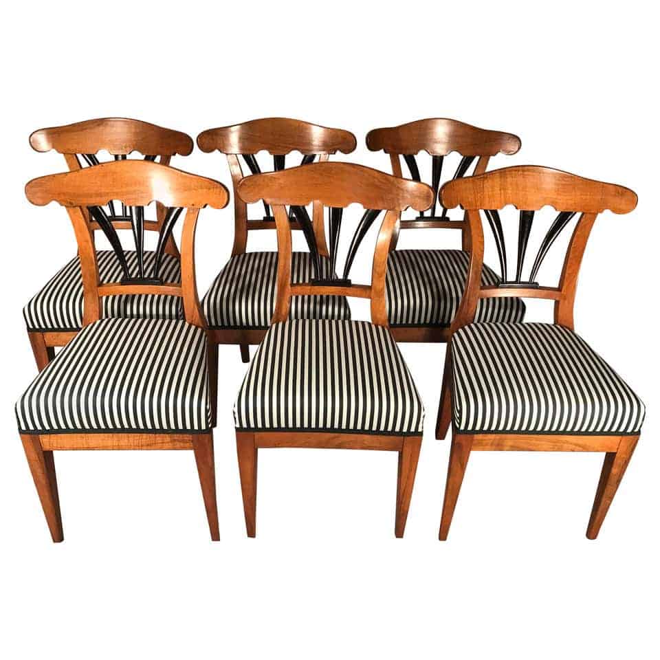 Set of six Biedermeier chairs- 19th century- styylish