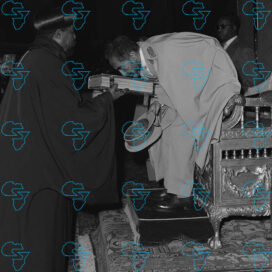 RARE Print: HIM Haile Selassie kisses the Holy Bible during the annual ceremony