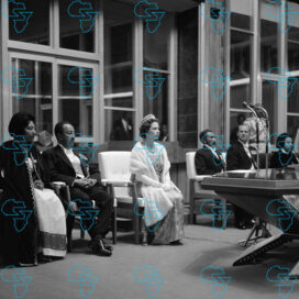 RARE Print: HIM Haile Selassie I, Queen Elizabeth II and Prince Philip