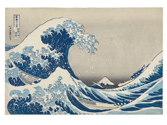 One of the most iconic pieces of Asian art in the world is Katsushika Hokusai’s 1831 woodblock print, Under the Wave Off Kanagawa. In September 2020, this set the world record for the print by the artist when it sold for $1.1 million at Christie’s, breaking its previous record set in 2017 when it fetched $943,500, also at Christie’s.