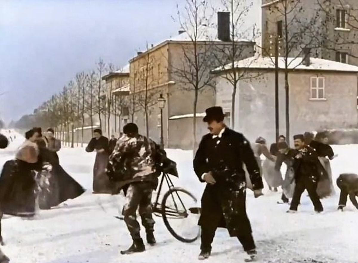 Snowball Fight From 1896 is Joyful Mayhem
