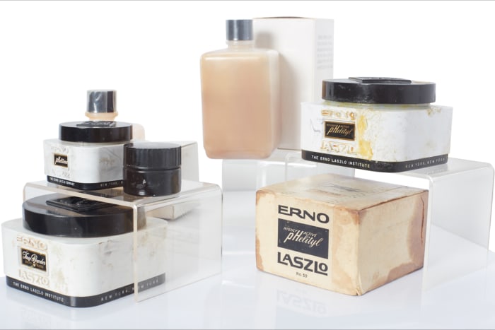 Products of the iconic skincare brand Erno Laszlo, which were favorites of Marilyn Monroe and Greta Garbo.