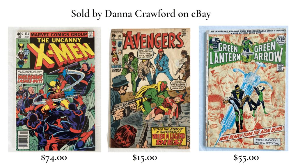 Comic books sold by danna crawford