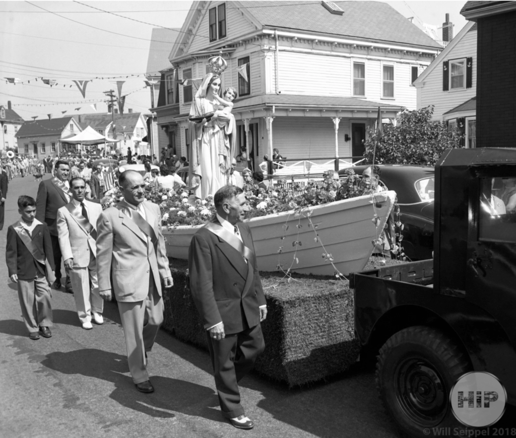 Procession of the blessing of the fleet parade in gloucester, massachusetts 1940s